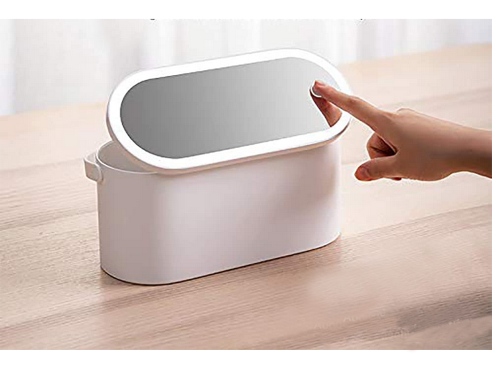 Kosmetikos organizatorius su veidrodžiu