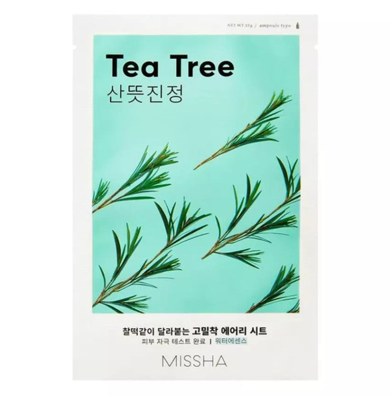 Missha Airy Fit Tea Tree lakštinė veido kaukė, 1 vnt.